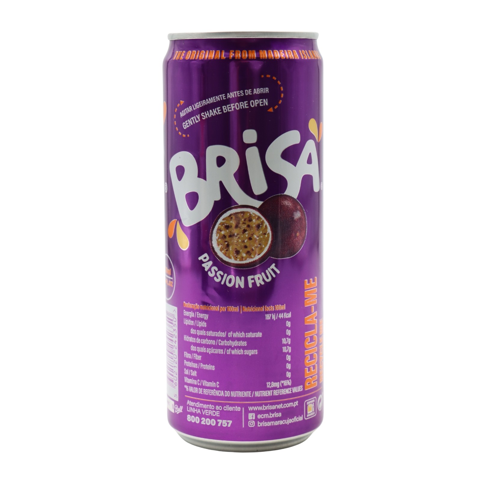 Brisa Passion Fruit Juice in can