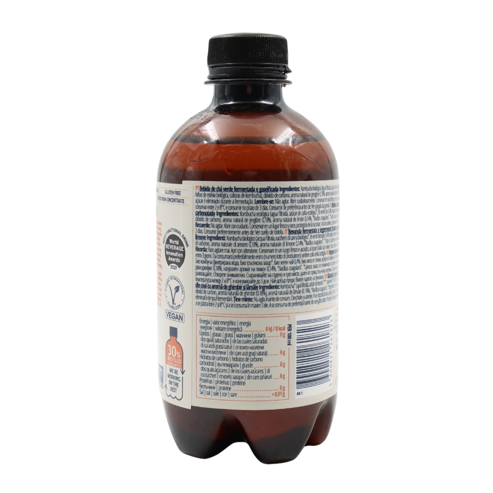 Captain Kombucha Zero Jengibre Limón 400ml
