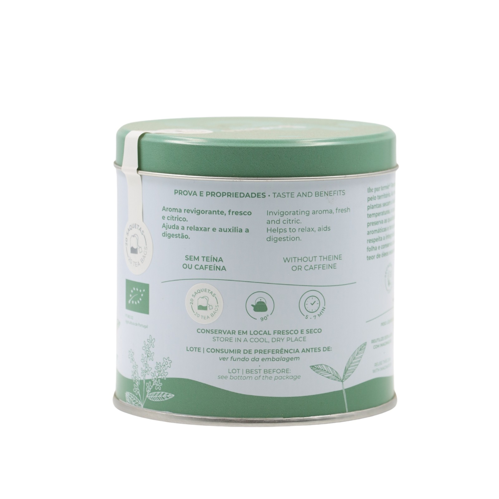 Soalheiro Lemon Verbena Infusion in metal box