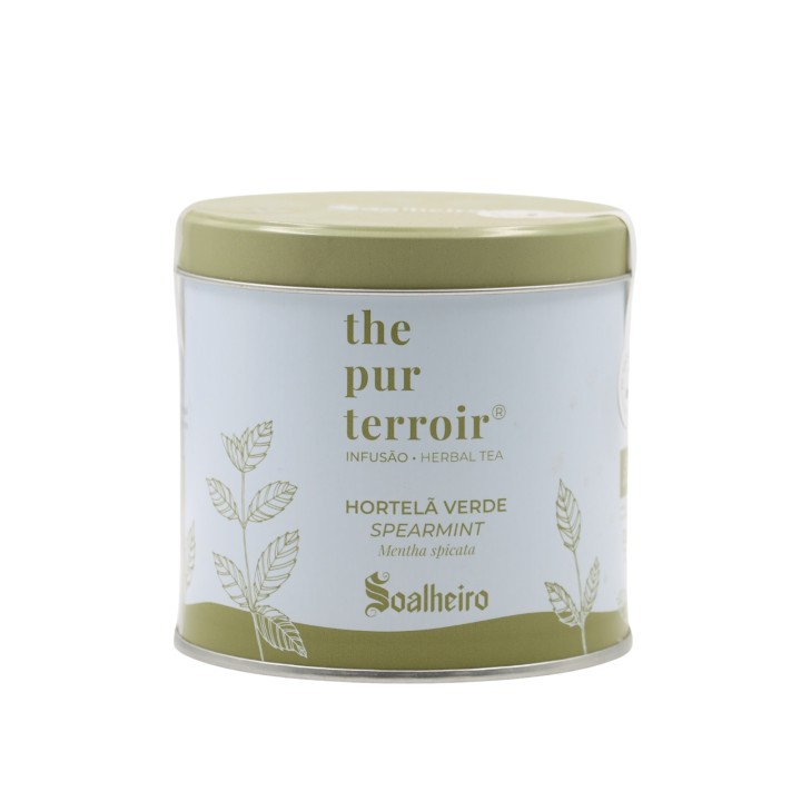 Soalheiro Green Tea Mint Infusion in metal box