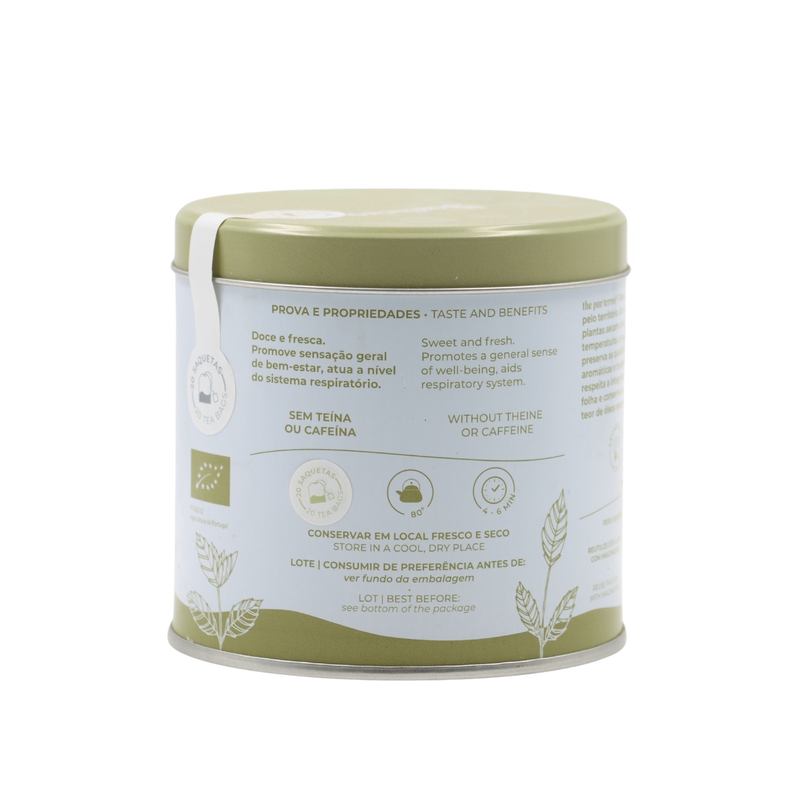 Soalheiro Green Tea Mint Infusion in metal box