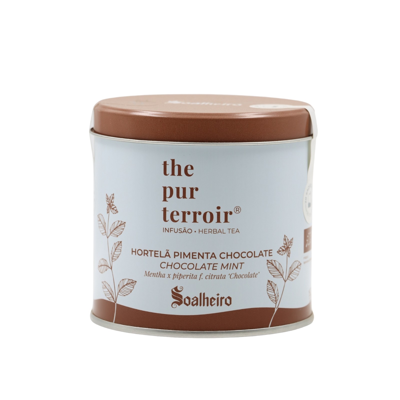 Soalheiro Peppermint Chocolate Infusion in metal box