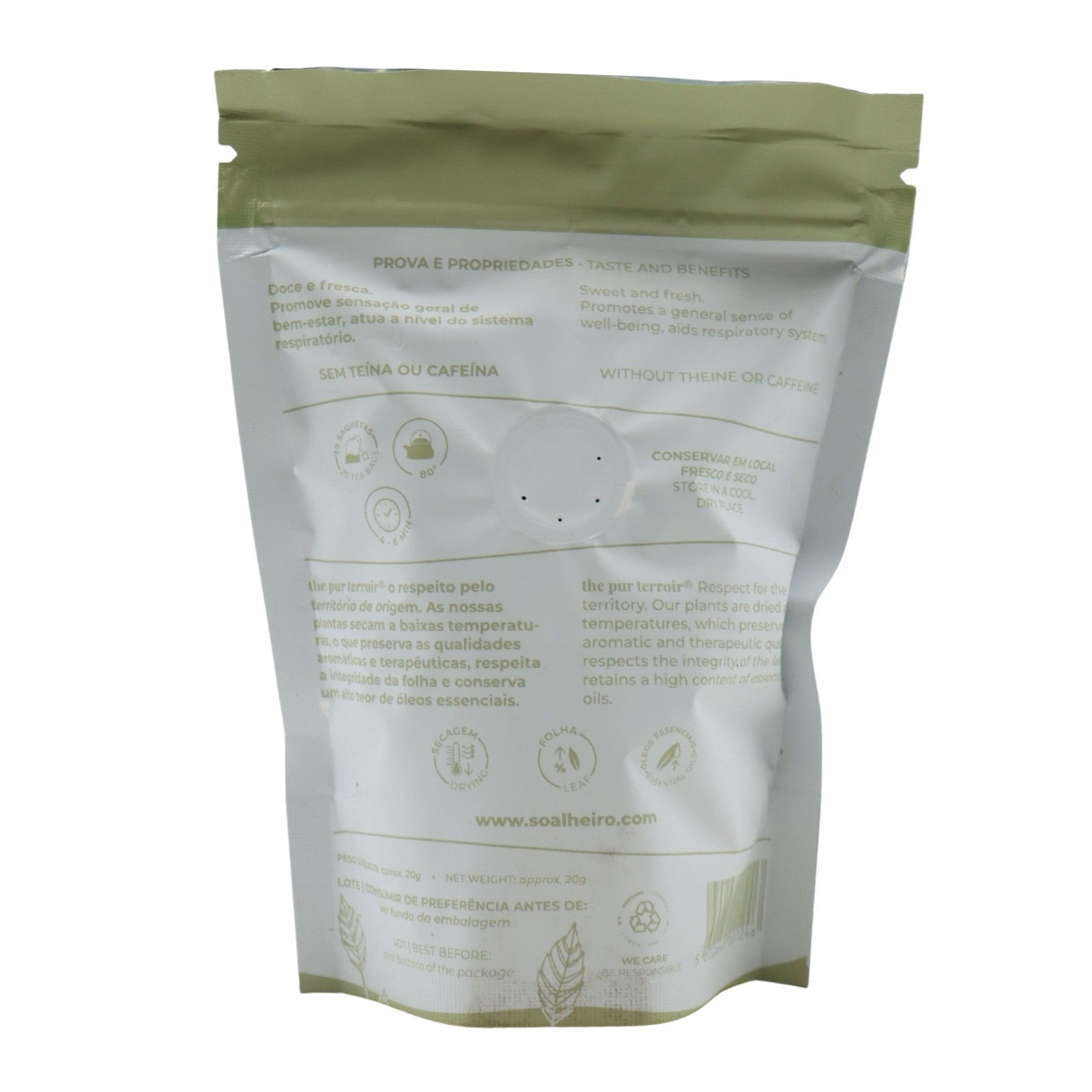 Soalheiro Green Tea Mint Infusion in bag
