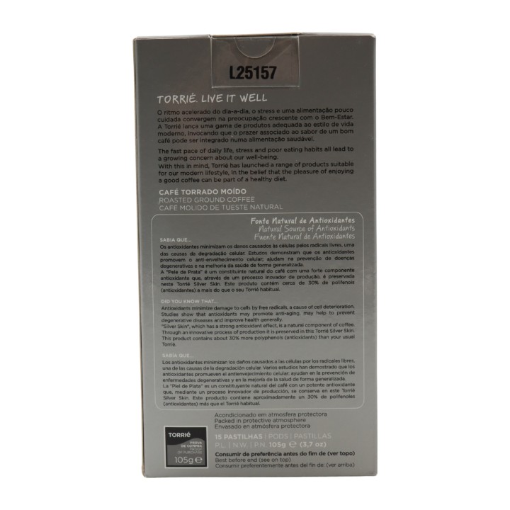 Torrié Silver Skin Coffee Pods 15 units