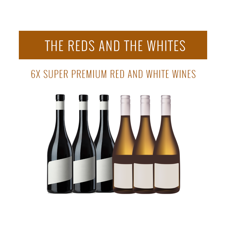 Les Rouges et les Blancs - Une sélection de 6x vins Super Premium