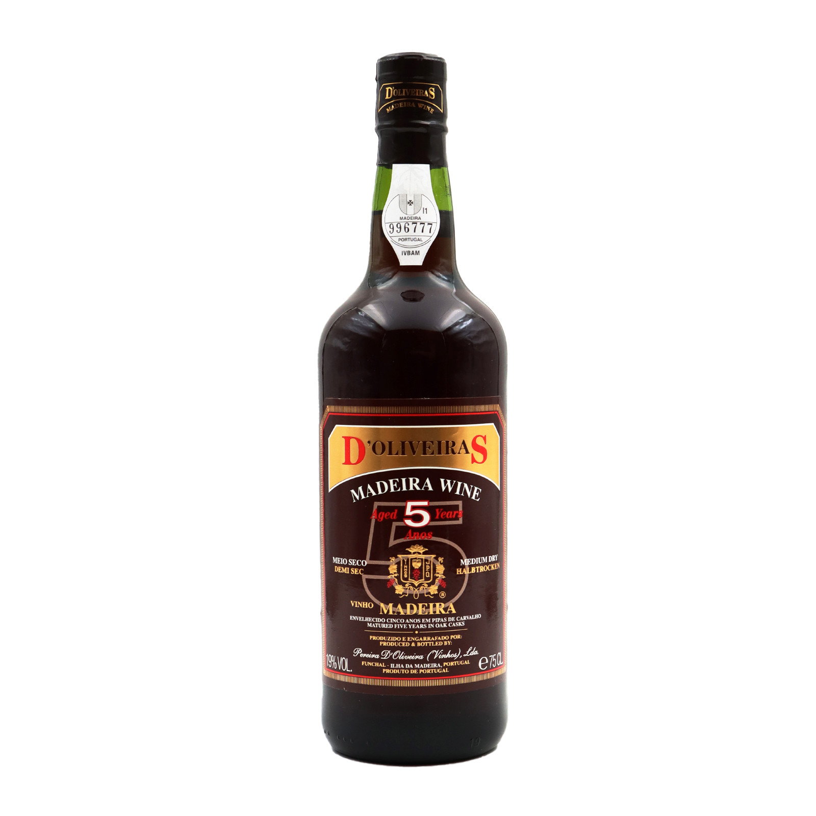 D´Oliveiras Medium Dry 5 jahre Madeira
