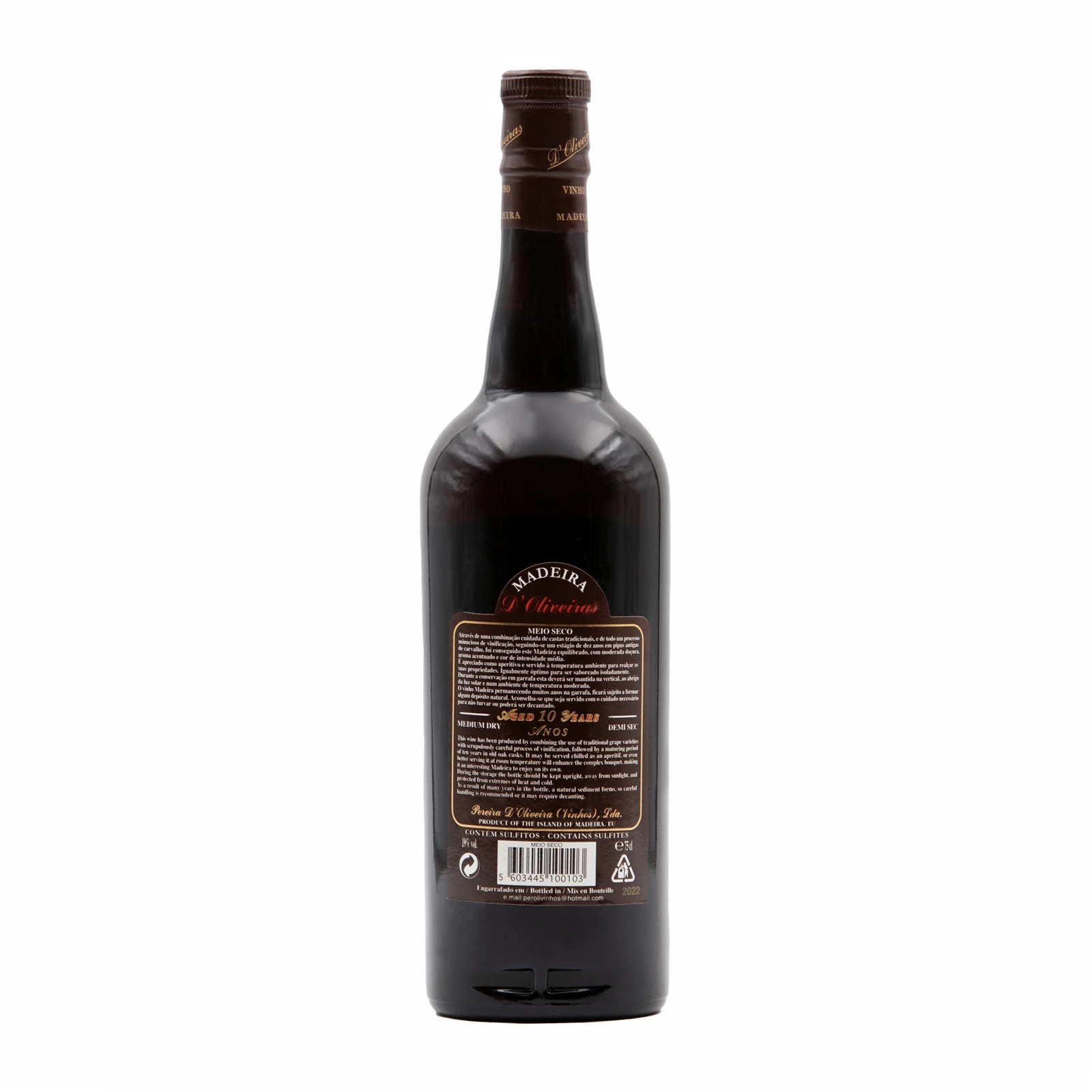 D´Oliveiras Medium Dry 10 years Madeira