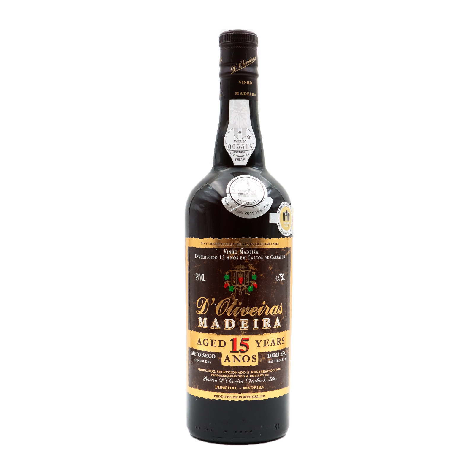D´Oliveiras Meio Seco 15 Anos Madeira