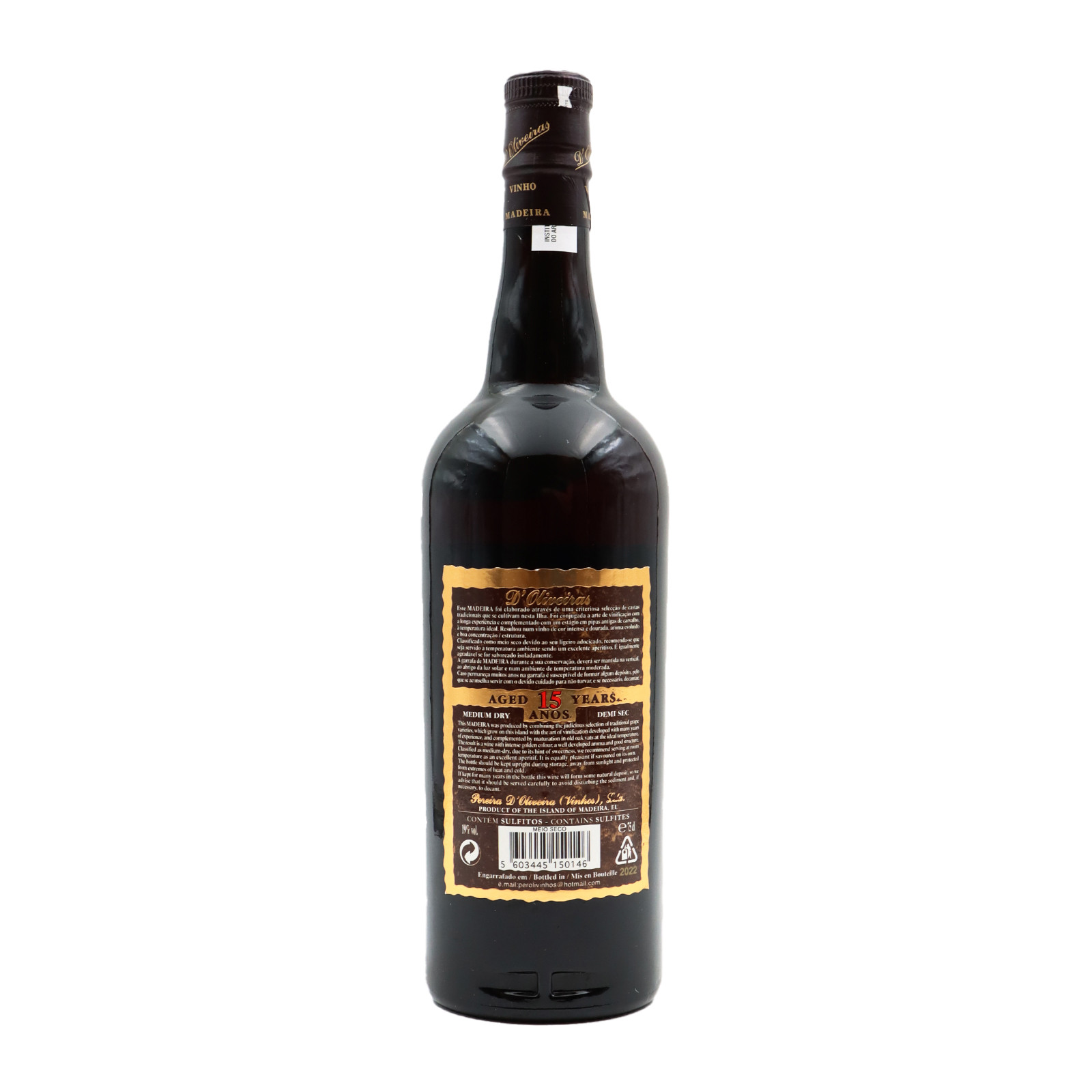 D´Oliveiras Meio Seco 15 Anos Madeira