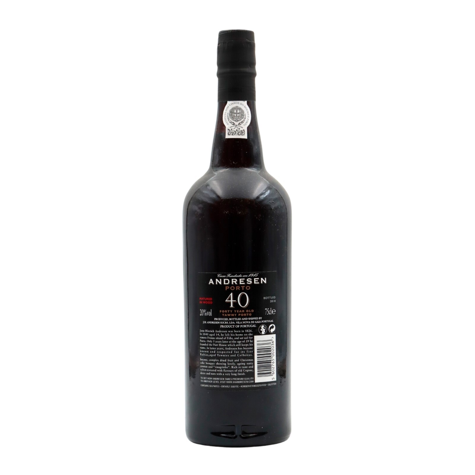 J H Andresen 40 jahre Portwein