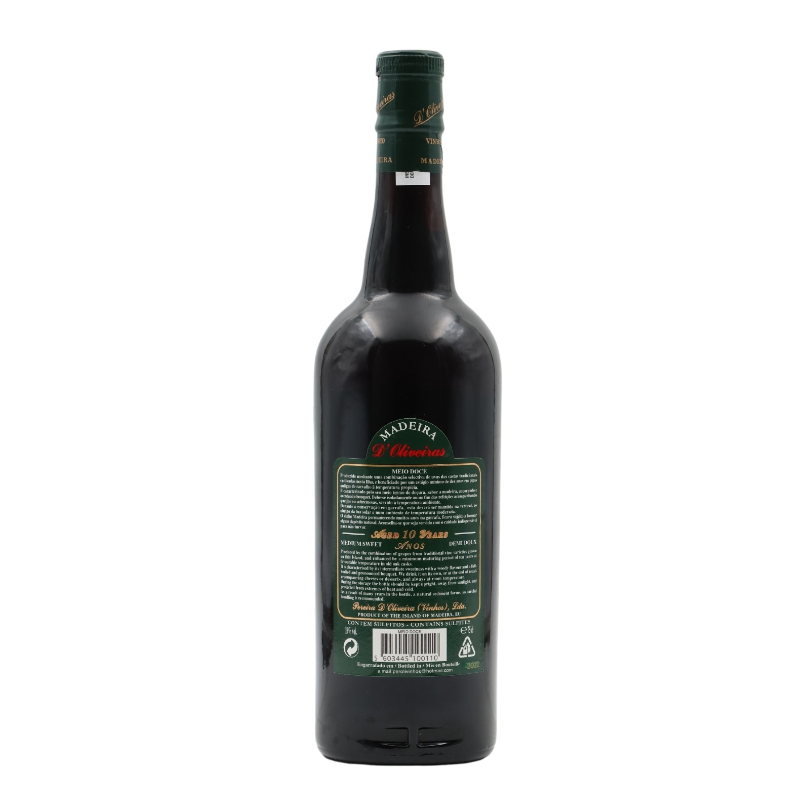 D´Oliveiras Medium Sweet 10 anni Madeira