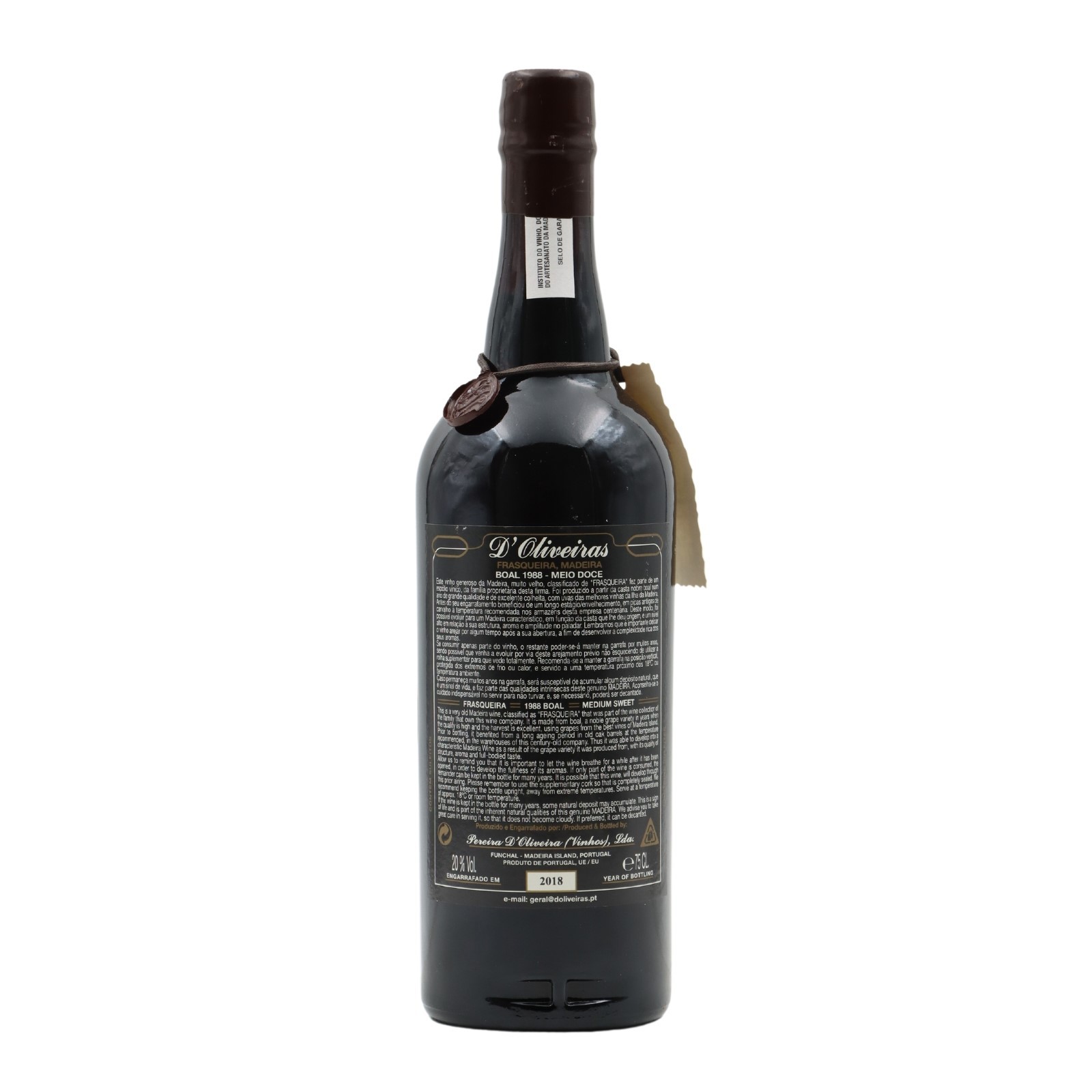 D´Oliveiras Boal Medium Sweet Madeira 1988