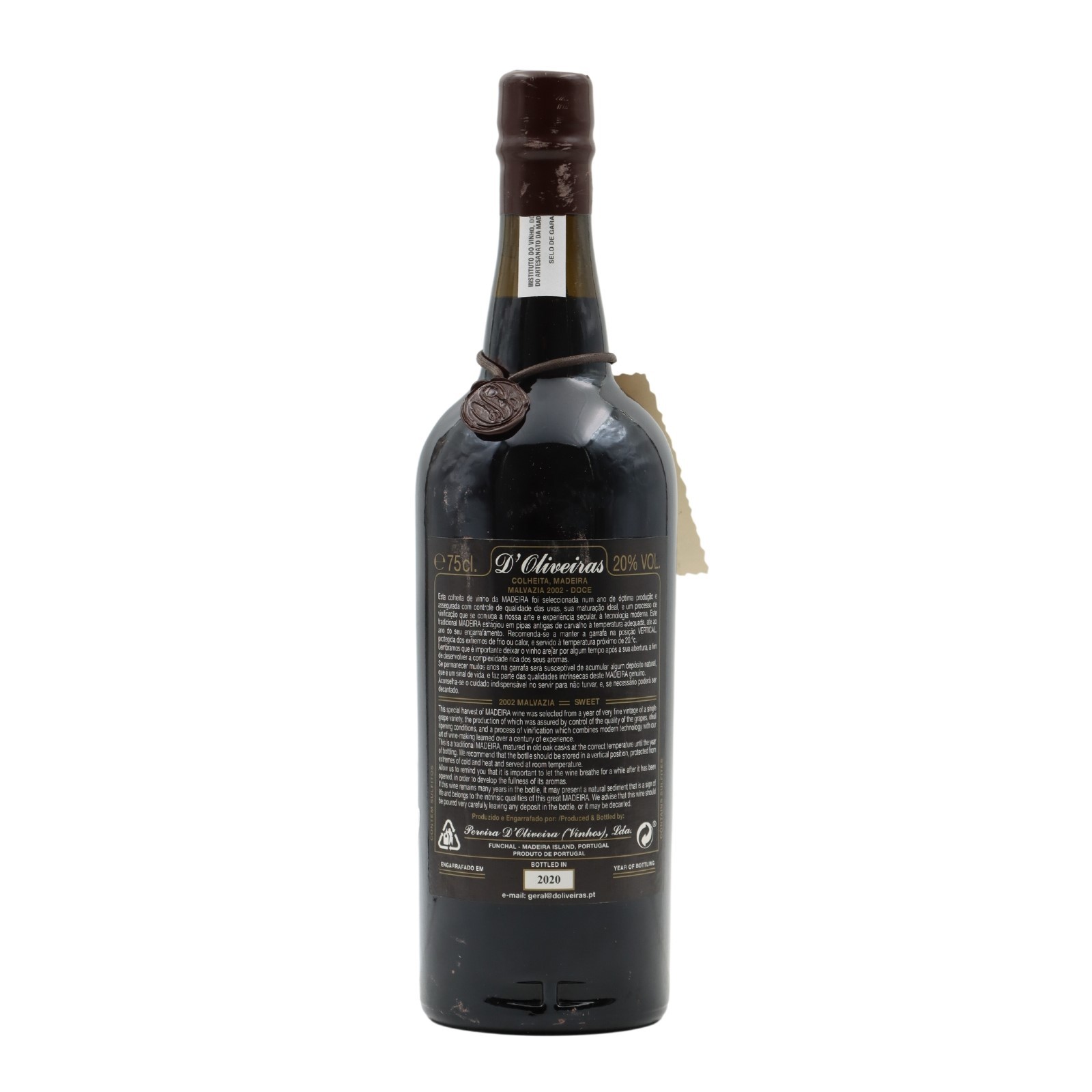 D´Oliveiras Malmsey Sweet Madeira 2002