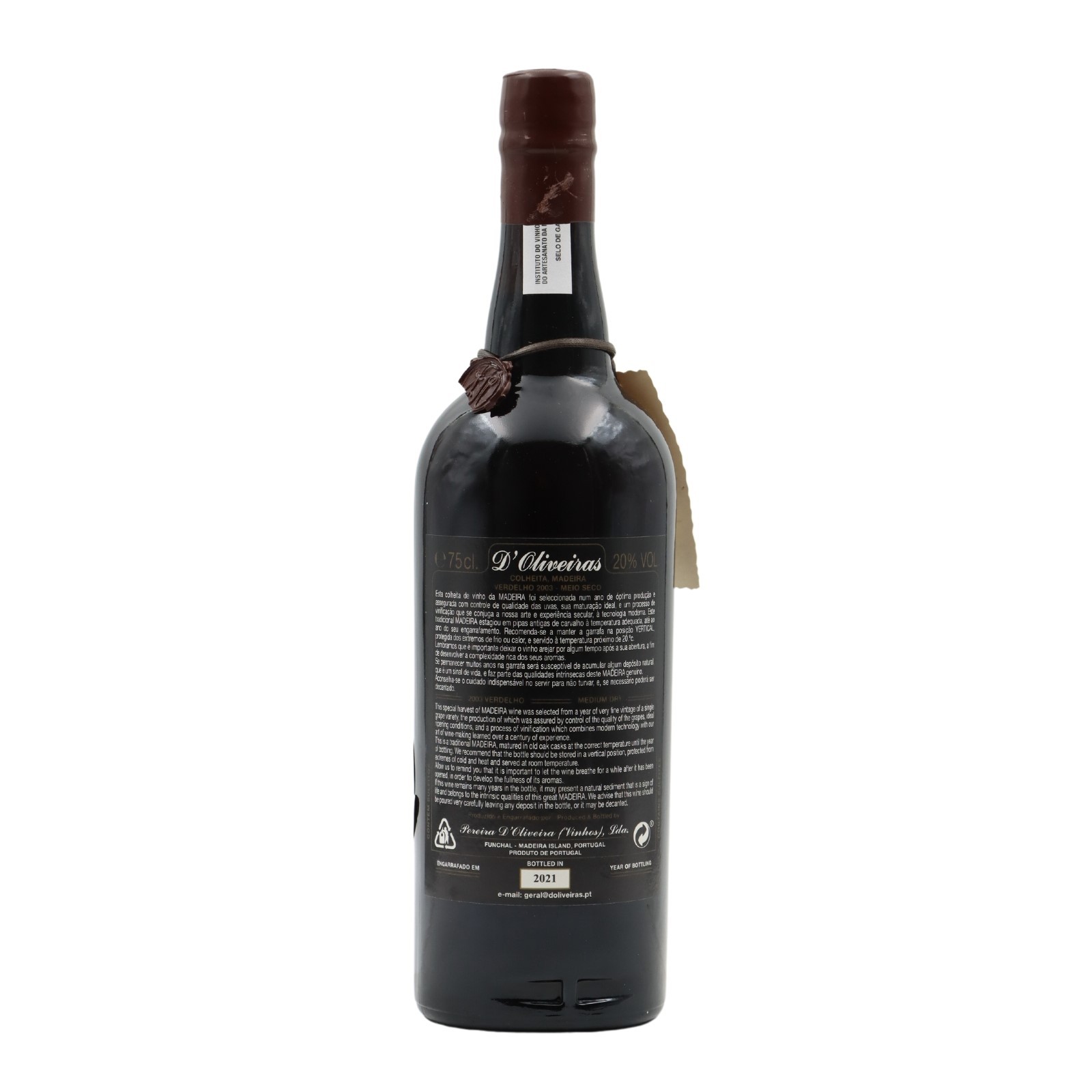 D´Oliveiras Verdelho Medium Dry Madeira 2003