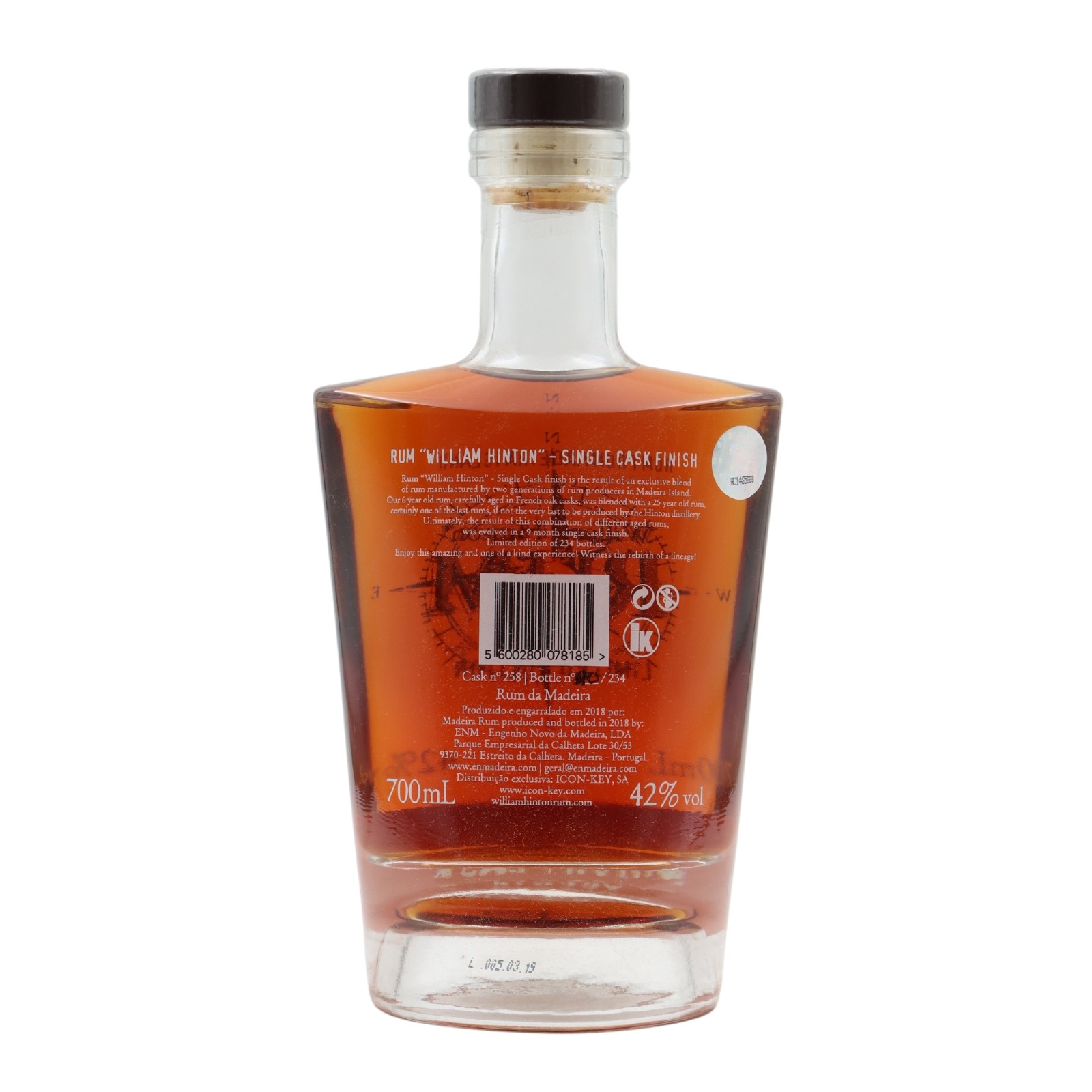 William Hinton 6 years Whisky Single Cask Rum