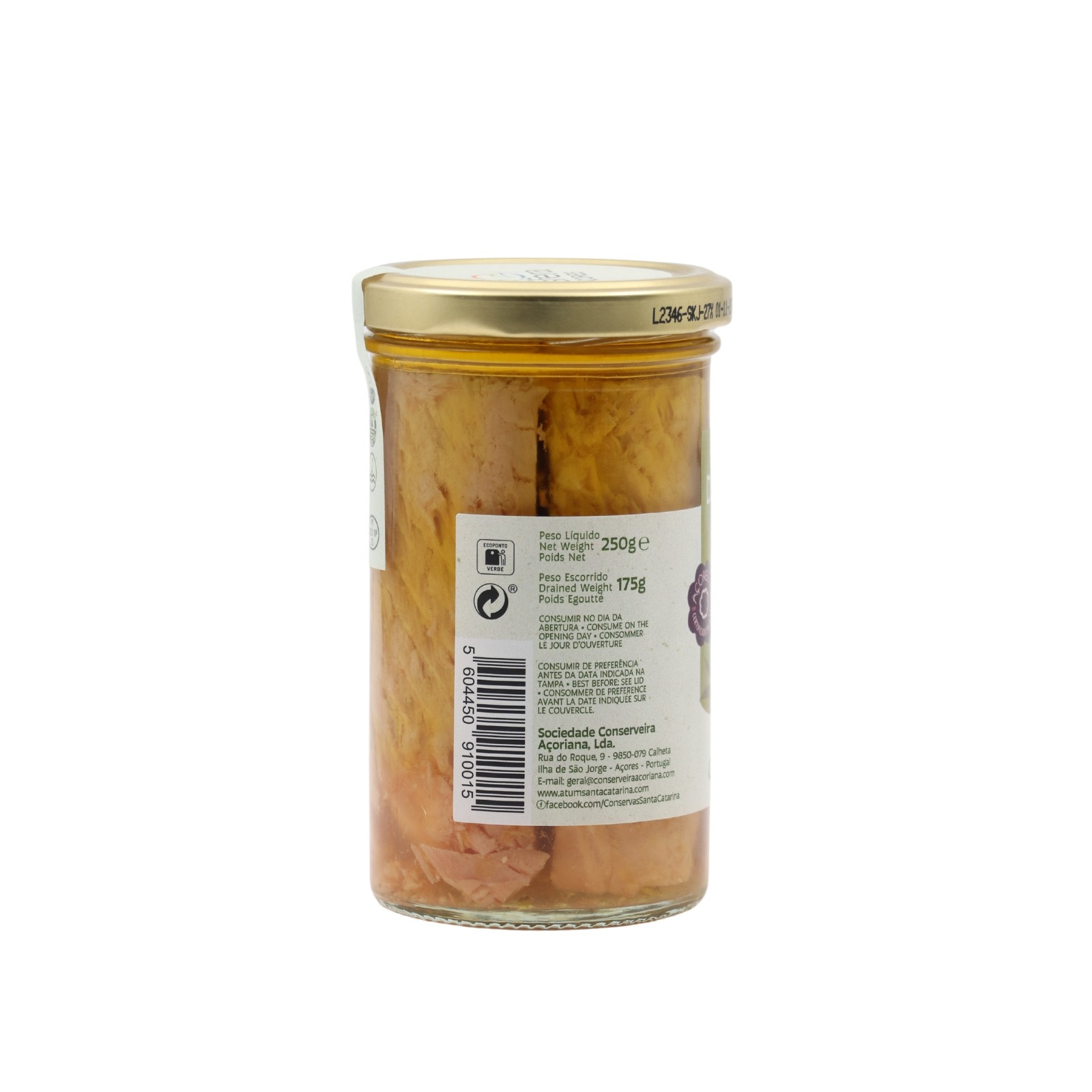 Santa Catarina Biosfera Filete de Atum em Azeite Organico 250 g