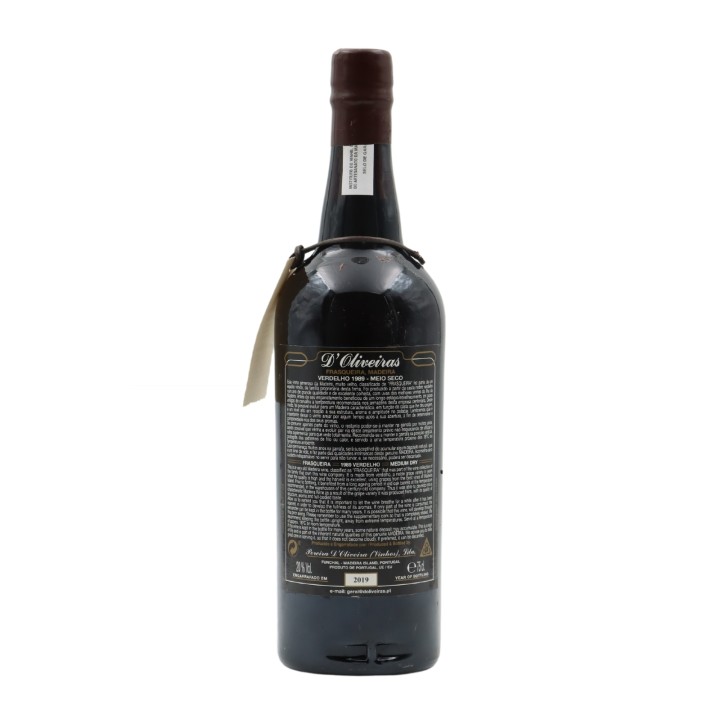 D´Oliveiras Verdelho Medium Dry Madeira 1989