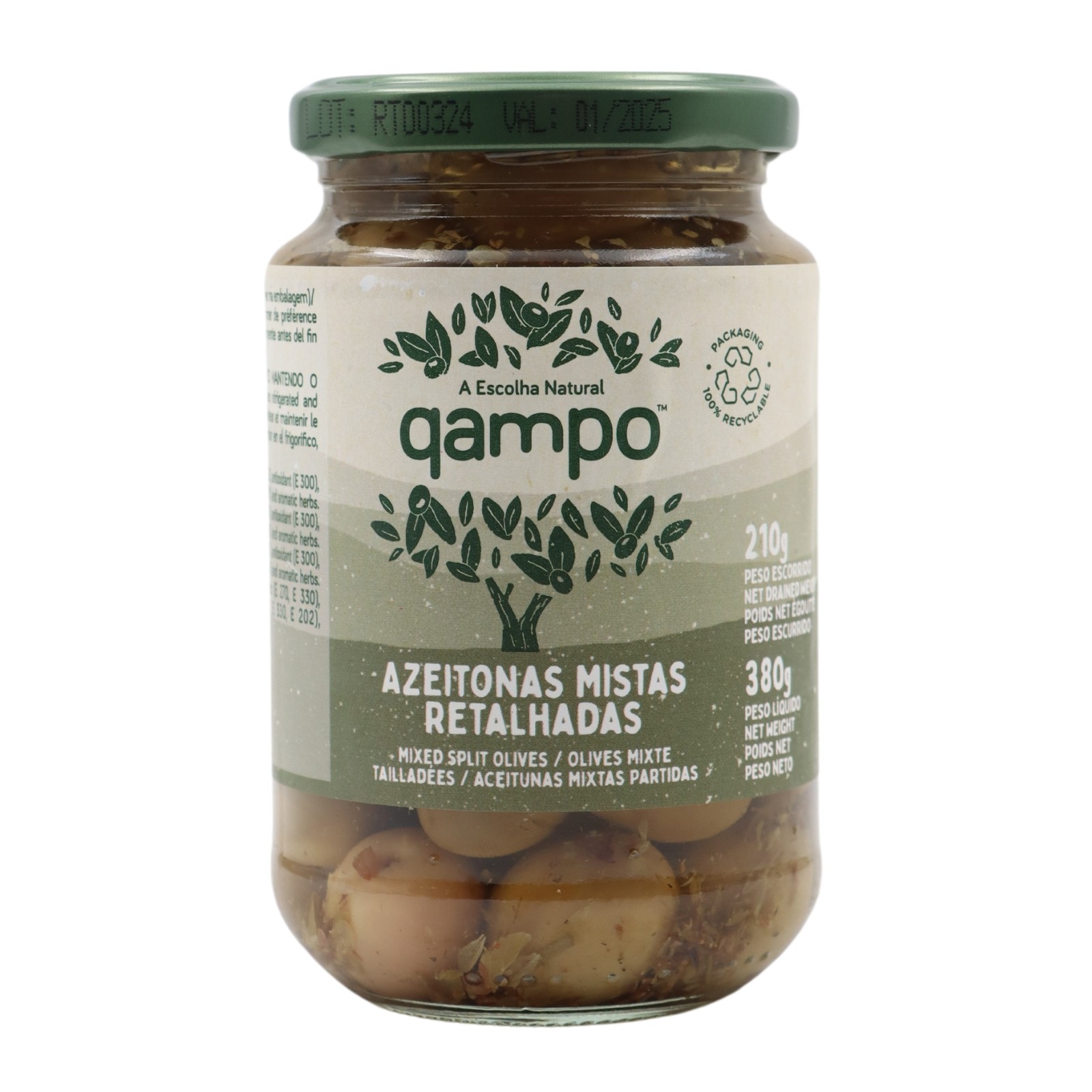Qampo Olive Verdi e Nere 210 g
