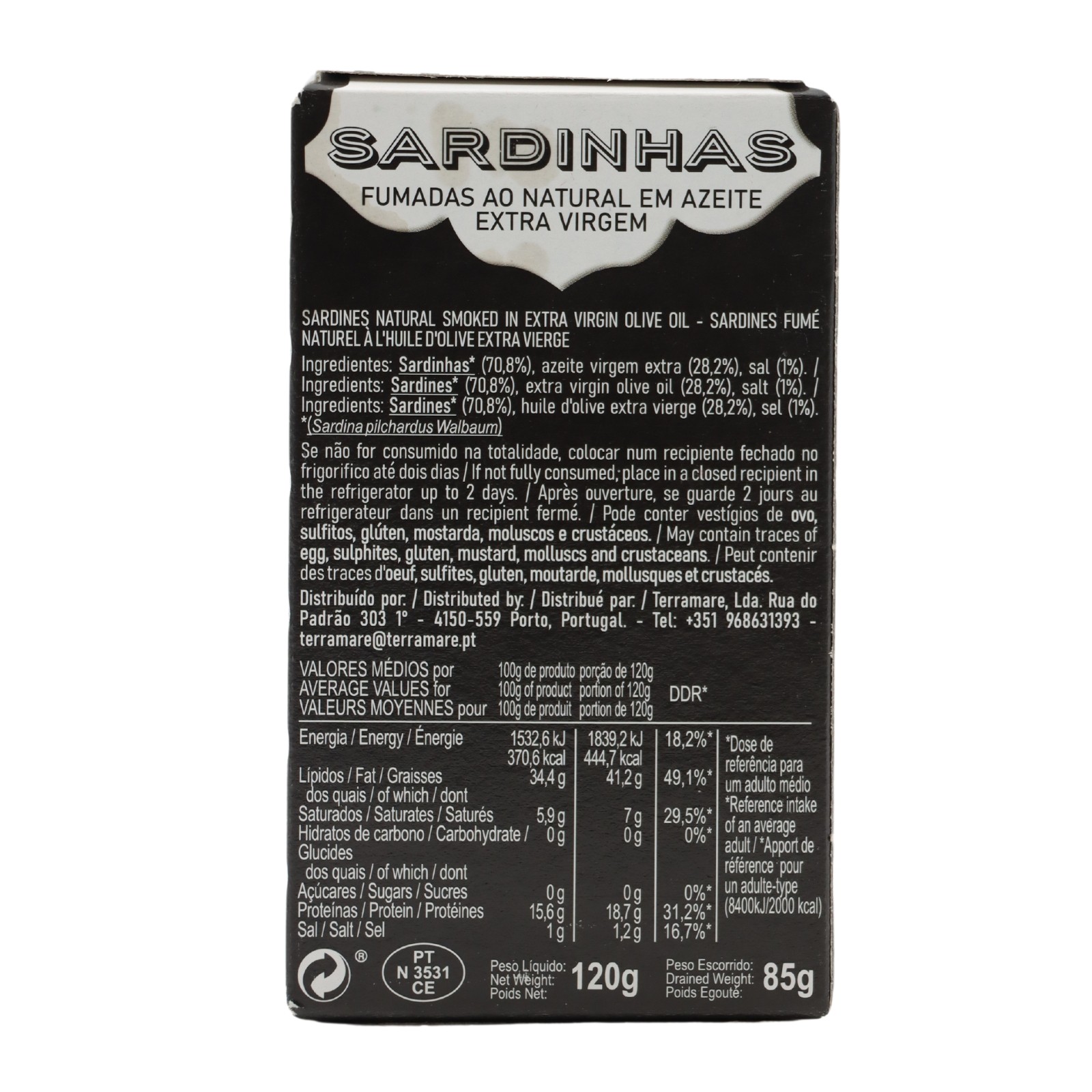 Da Rocha Smoked Sardines in Extra Virgin Olive Oil