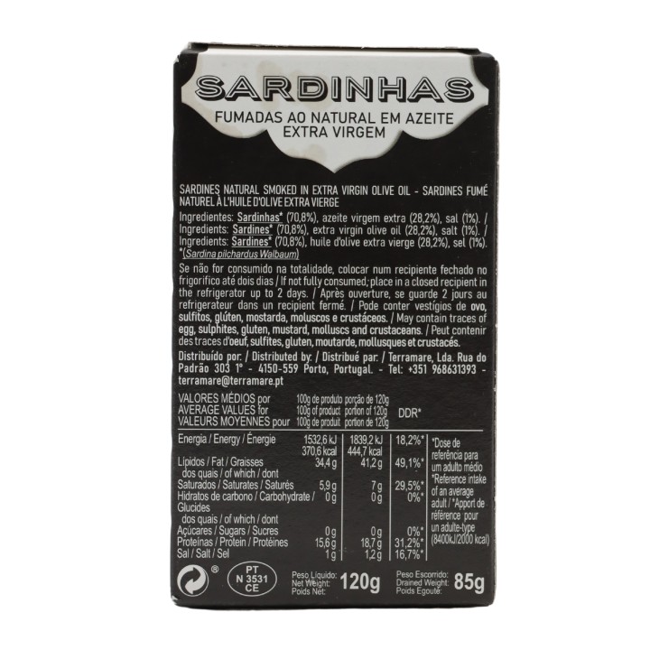 Da Rocha Smoked Sardines in Extra Virgin Olive Oil
