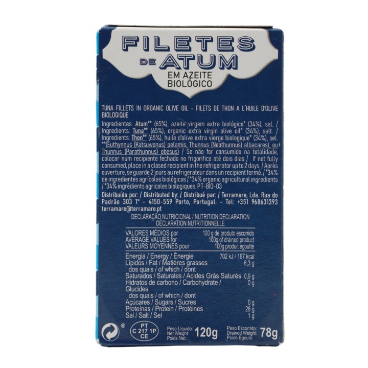 Da Rocha Filetes Tuna Fillets in Organic Olive Oil