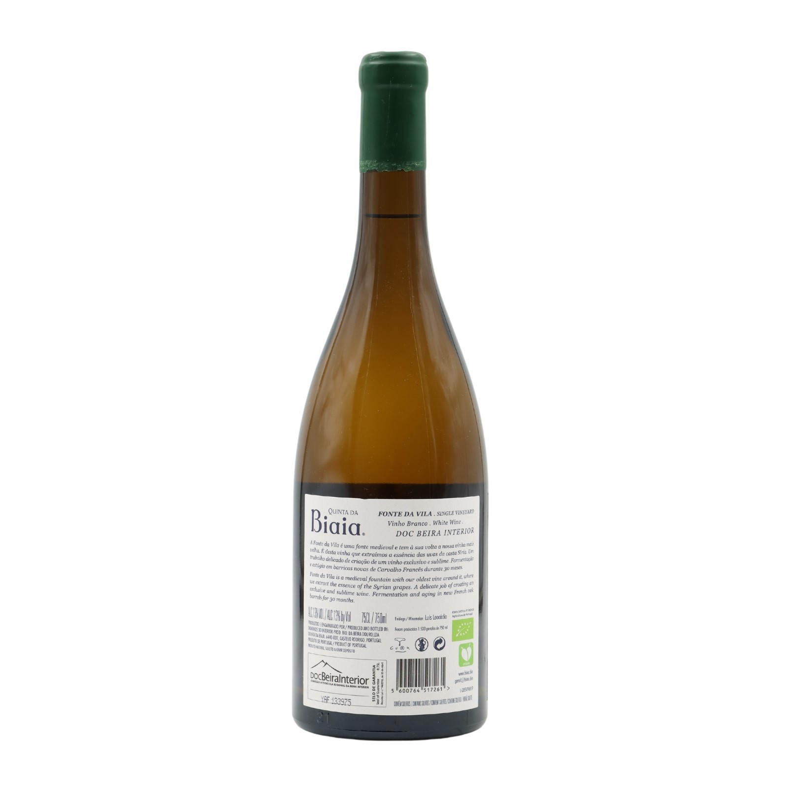 Quinta da Biaia Biologic Fonte da Vila Síria White 2019