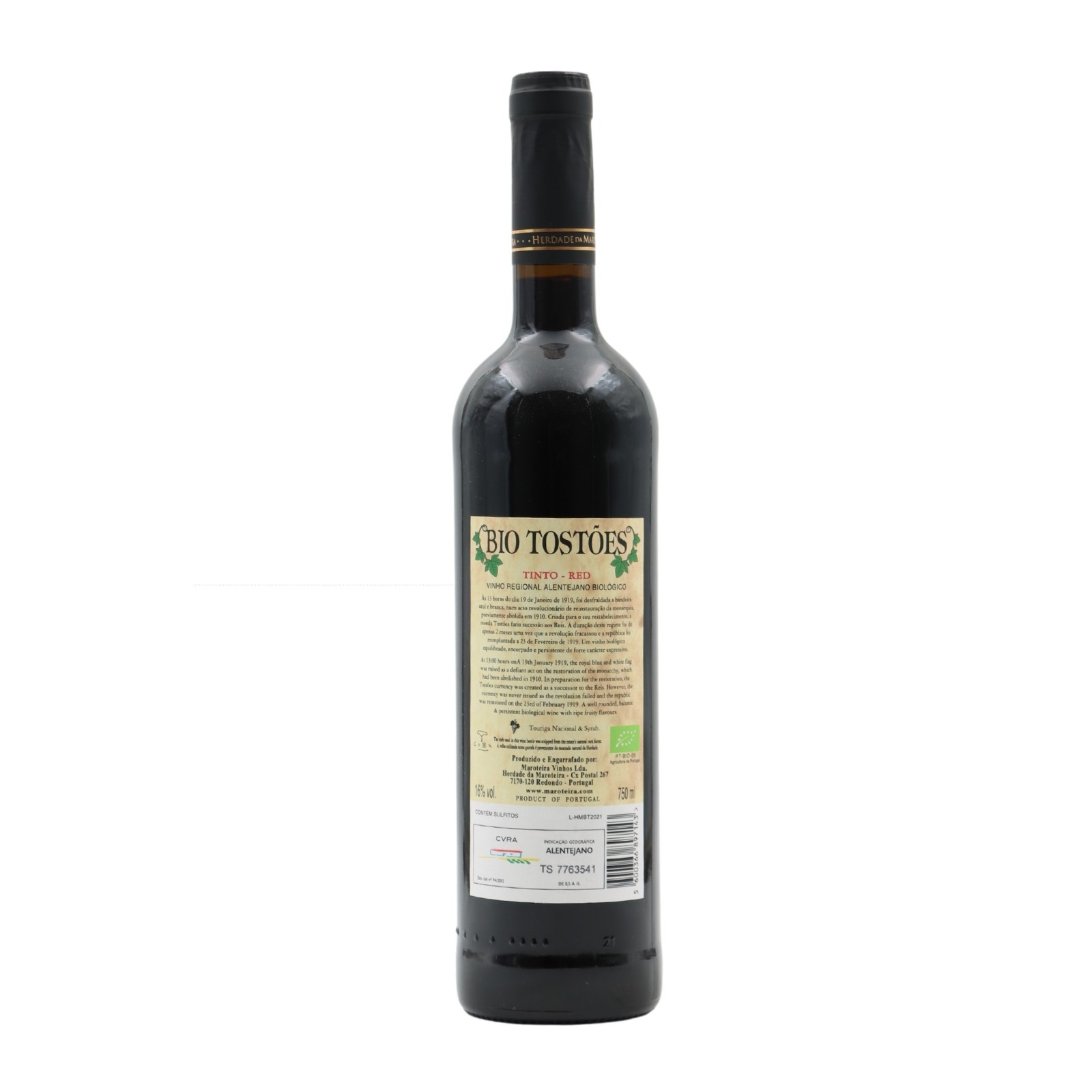 Herdade da Maroteira 10 Tostões Organic Red 2021